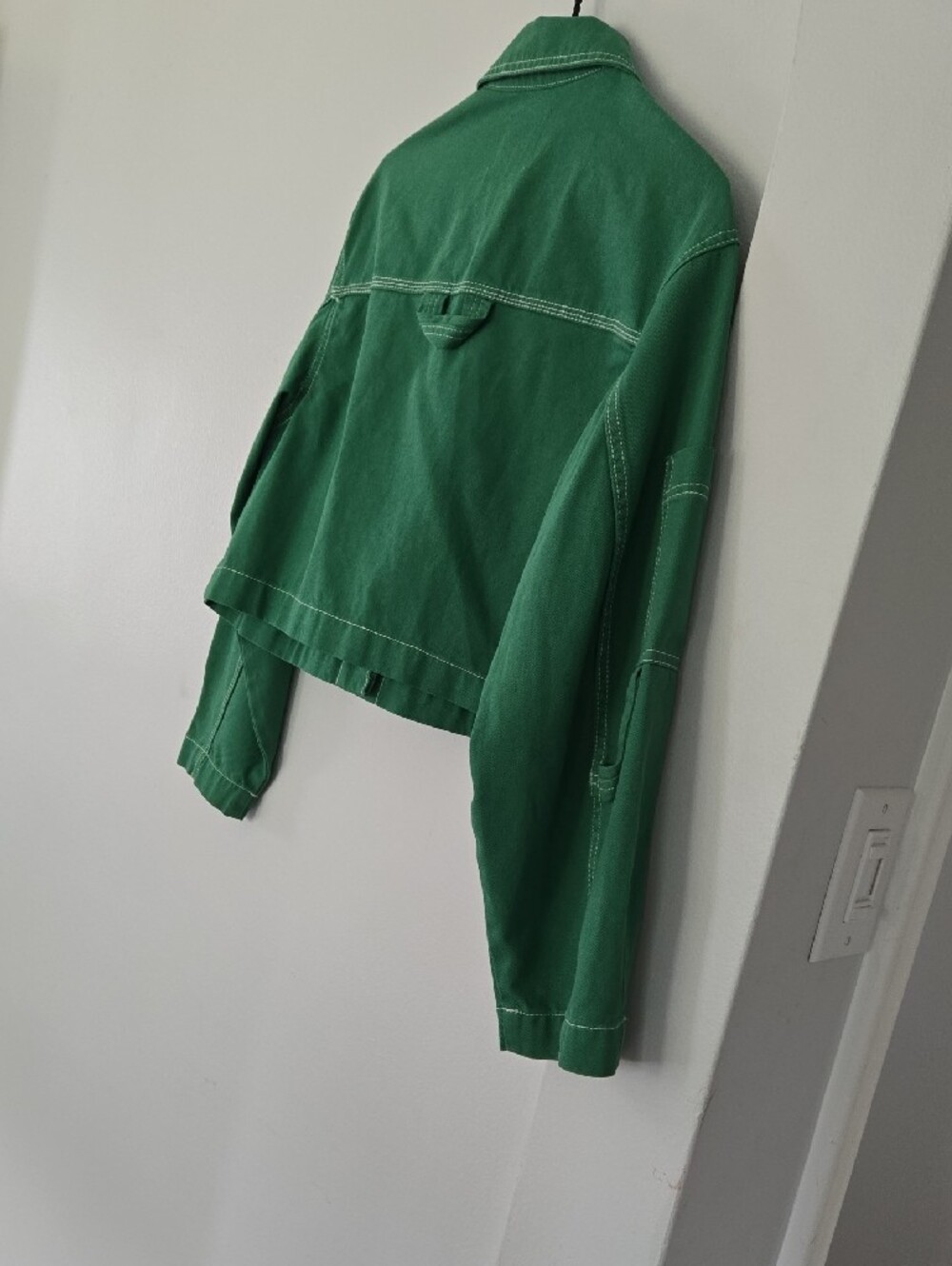 Bershka Emerald Green Cropped Button Jacket - Picture 7 of 8